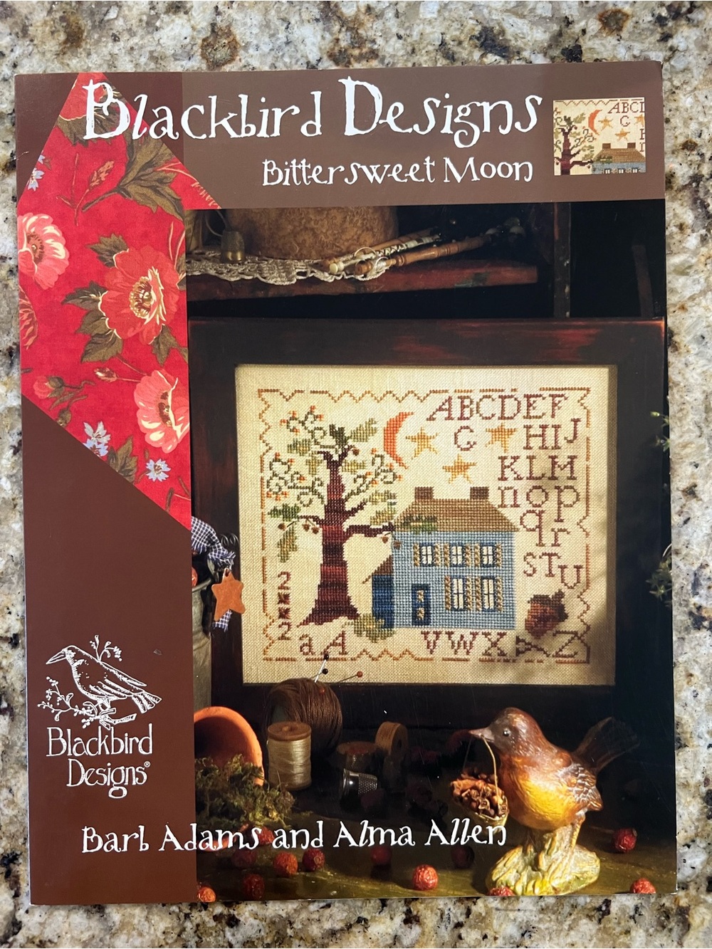 Blackbird Designs BITTERSWEET MOON Cross Stitch Pattern House Autumn RETIRED